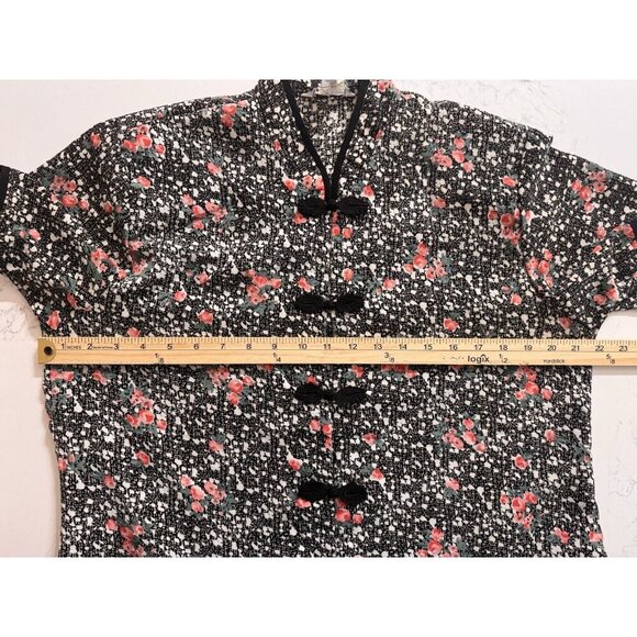 Vintage Rare 70s Sun Hung Top Women XL Frog Closure Asian Polynesian Hawaiian - Picture 9 of 12
